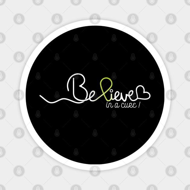 Believe- Lymphoma Cancer Gifts Lymphoma Cancer Awareness Magnet by AwarenessClub